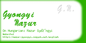 gyongyi mazur business card